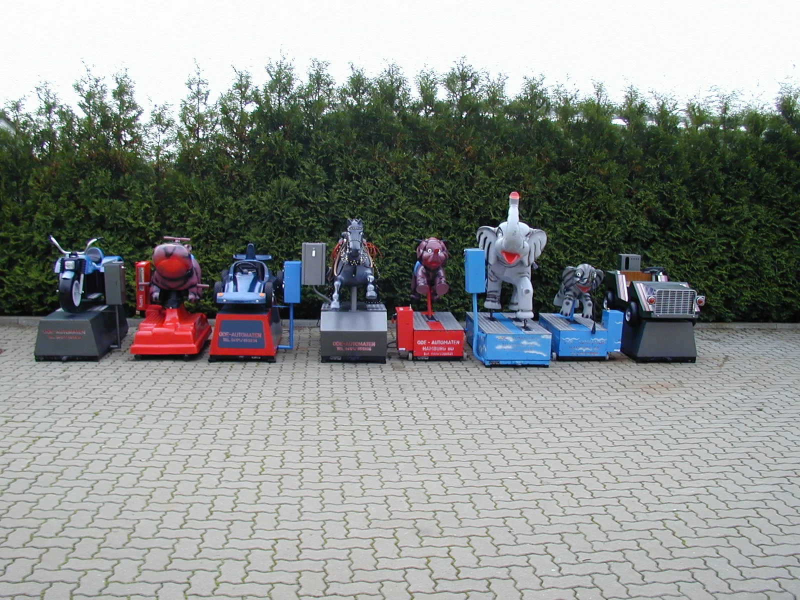 Lagerübersicht alle Fahrgeschäfte